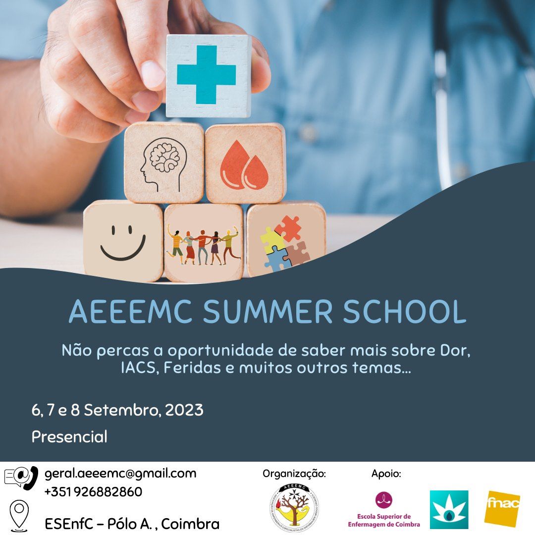 Read more about the article AEEEMC SUMMER SCHOOL, 6, 7 e 8 de setembro 2023, na ESEnfC